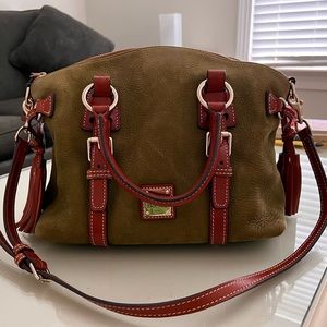 Dooney & Bourke Bristol suede Moss handbag hard to find